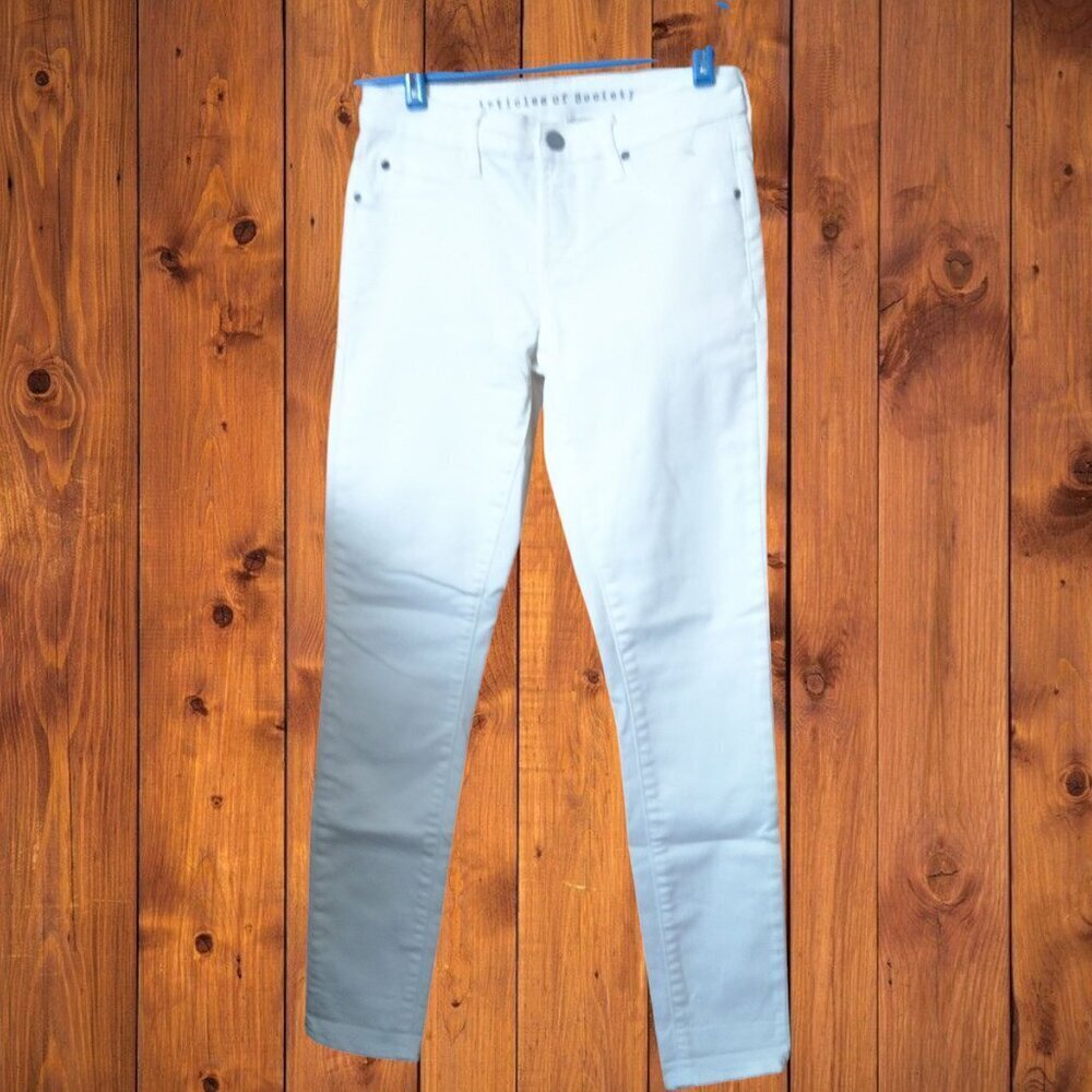 Articles Of Society Women's Size 26 White Skinny Jeans Classic Casual NEW